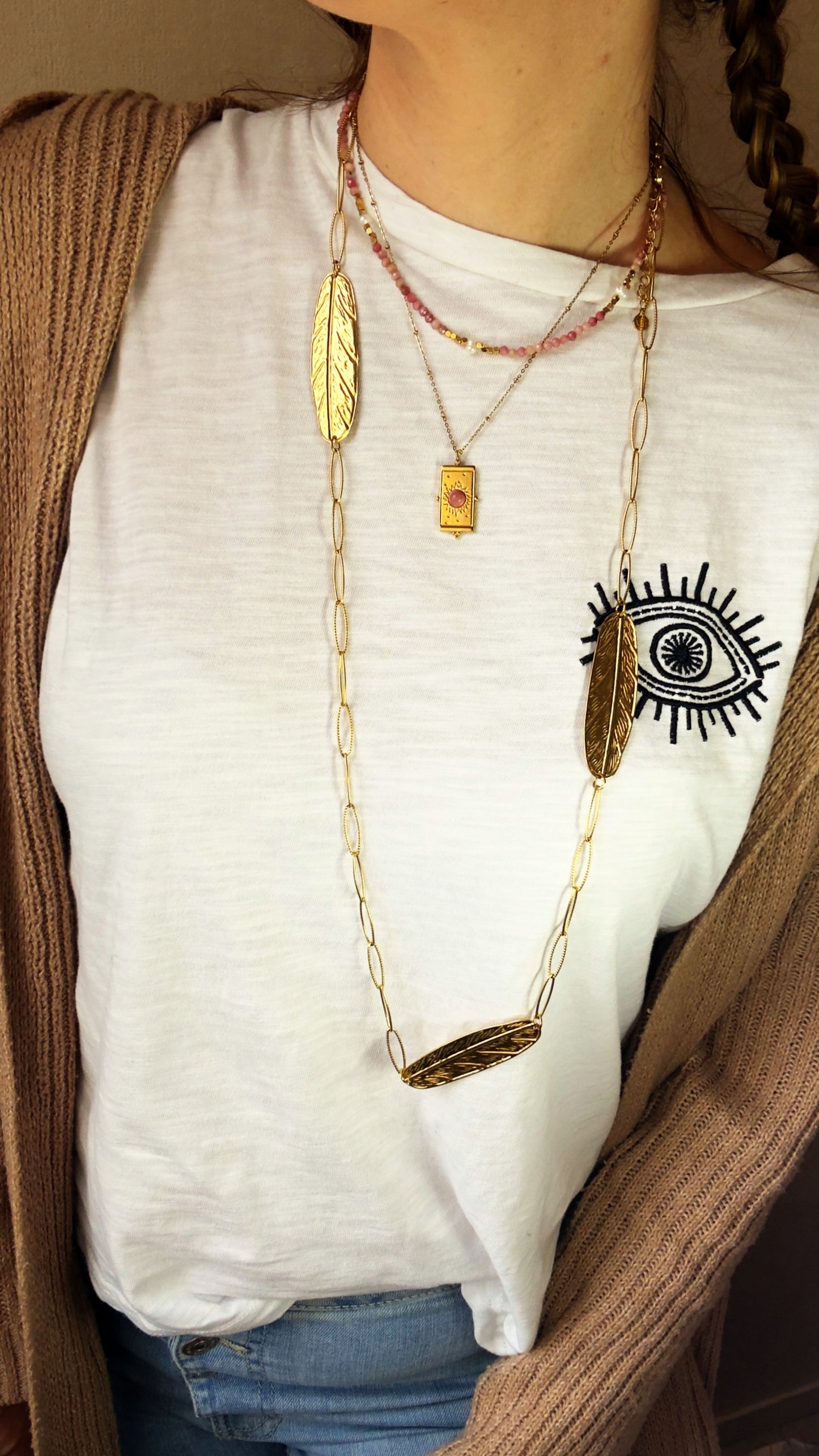 Collier en pierres naturelles "Luna"